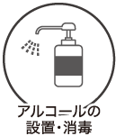 ウィルス対策1 アルコールの設置・消毒